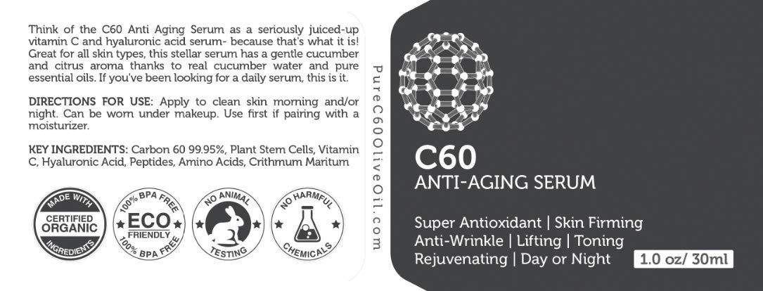 Amazon.com: C60 Anti-Aging Face Serum 30ml with Hyaluronic Acid